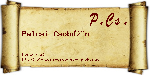 Palcsi Csobán névjegykártya